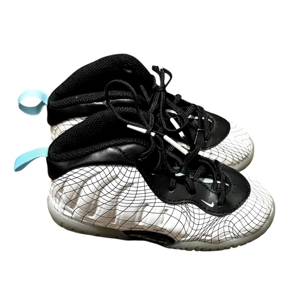 Nike Little Posite One “Warped Grid” Toddler Sneakers Size 8C Foamposite Shoes - Picture 2 of 5